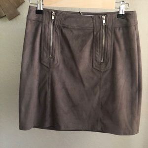 Gray Suede Skirt. US Size S